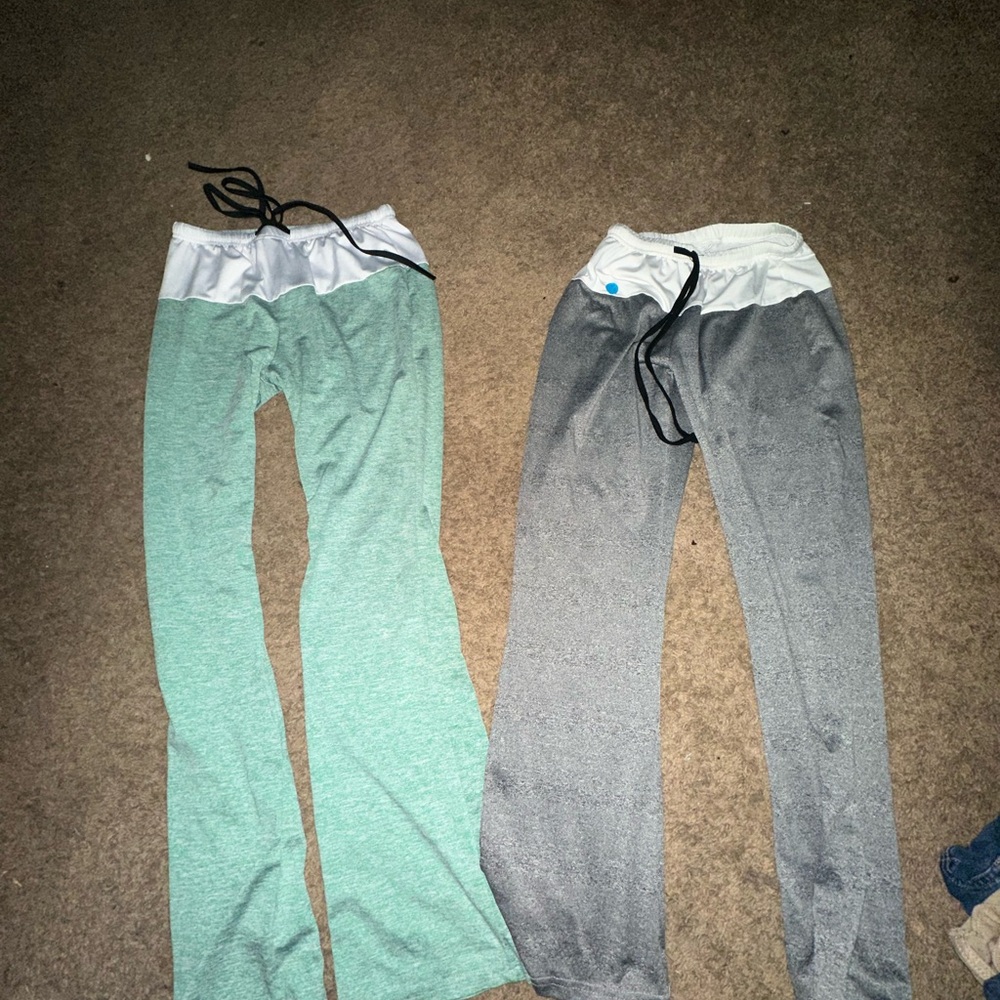 Kids Two-Pack Bottoms - Green and Gray